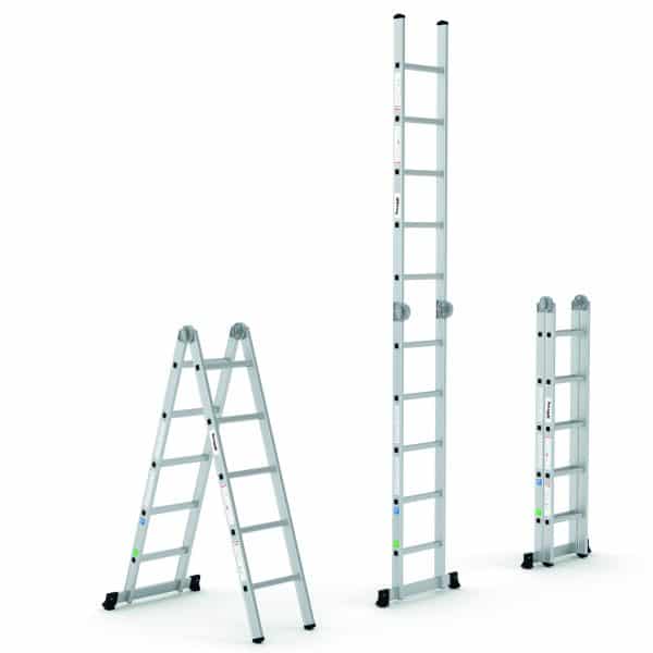 Distintas posiciones de la escalera plegable Crono
