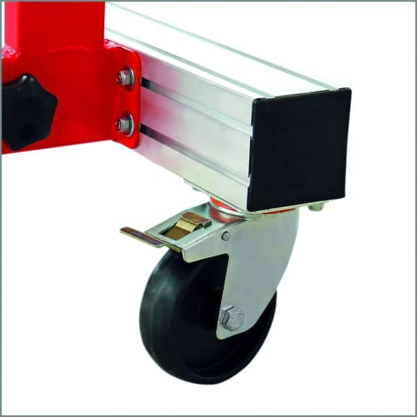 Rueda Plataforma industrial de aluminio con puerta de seguridad RD