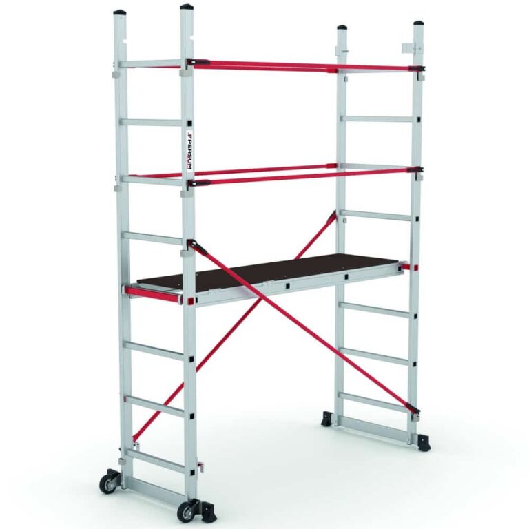 Andamio móvil de aluminio convertible con plataforma Tyrion