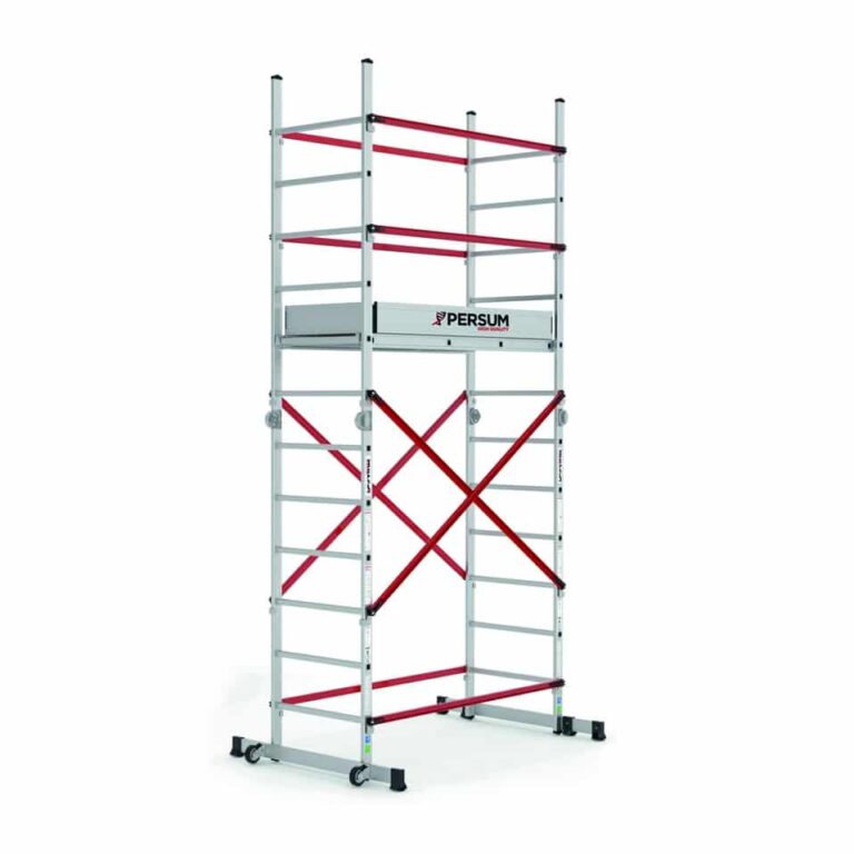 Andamio profesional de aluminio convertible en dos escaleras Brienne