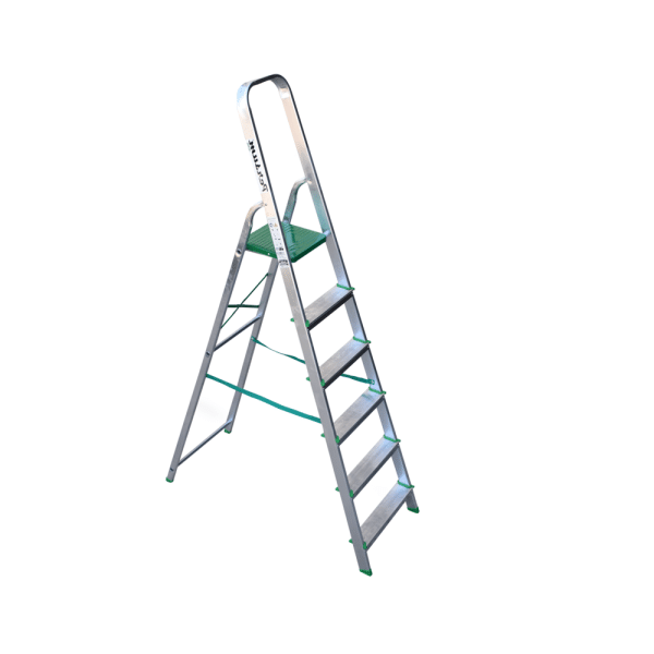 Escalera de aluminio con doble perfil Fortes 6 peldaños