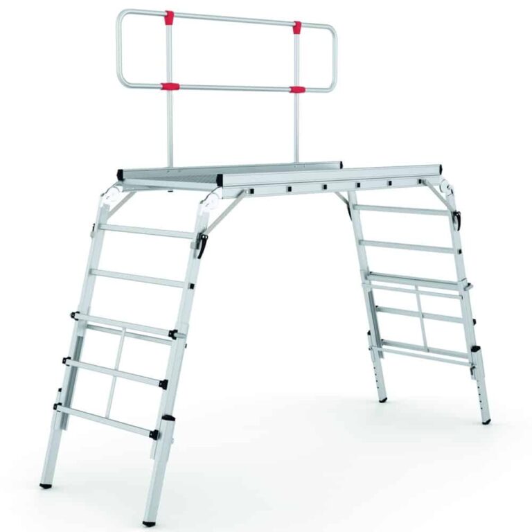 Plataforma telescópica de aluminio con suelo antideslizante rescate