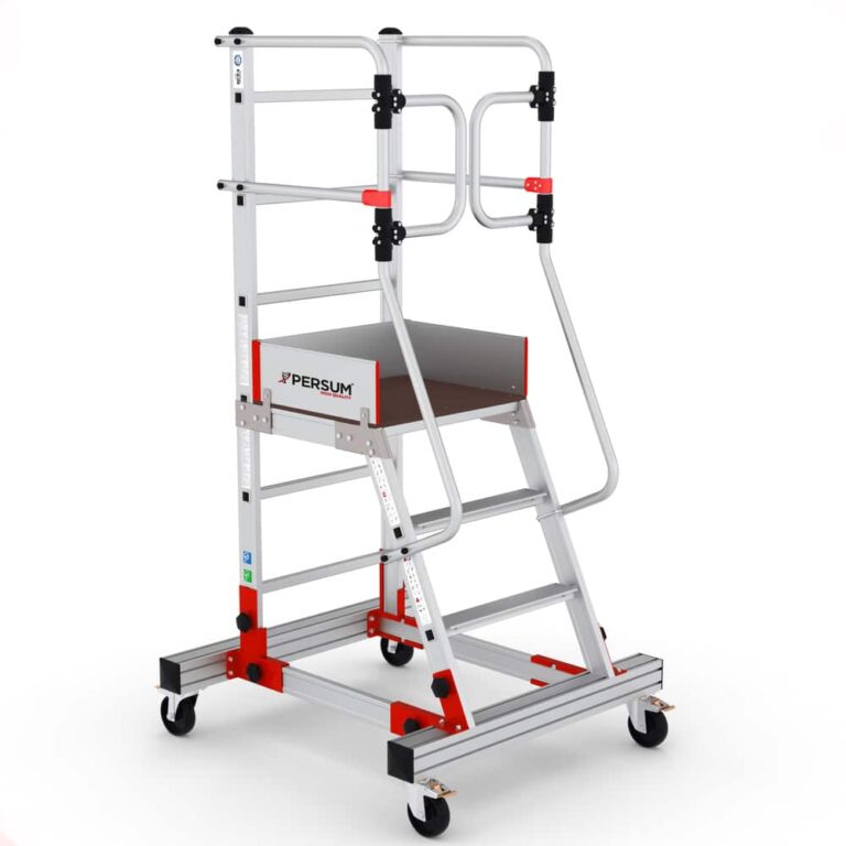 Plataforma industrial de aluminio con puertas abatibles RD