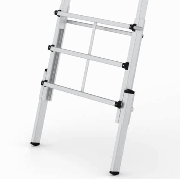 Escalera para plataforma telescópica de aluminio con suelo antideslizante rescate