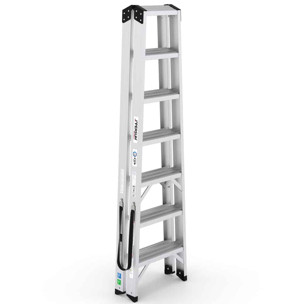 Escalera de aluminio plegada de doble subida Dluplex