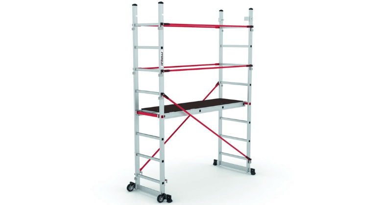 andamio plegable con ruedas