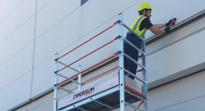 Andamios modulares para fachadas con voladizo