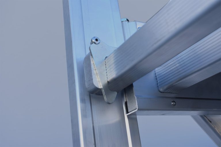 Primer plano del andamio All Flex de aluminio