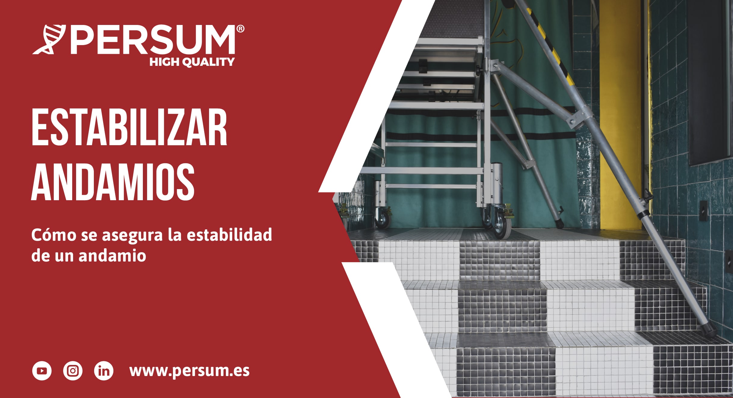 estabilidad de un andamio de aluminio en superficies irregulares